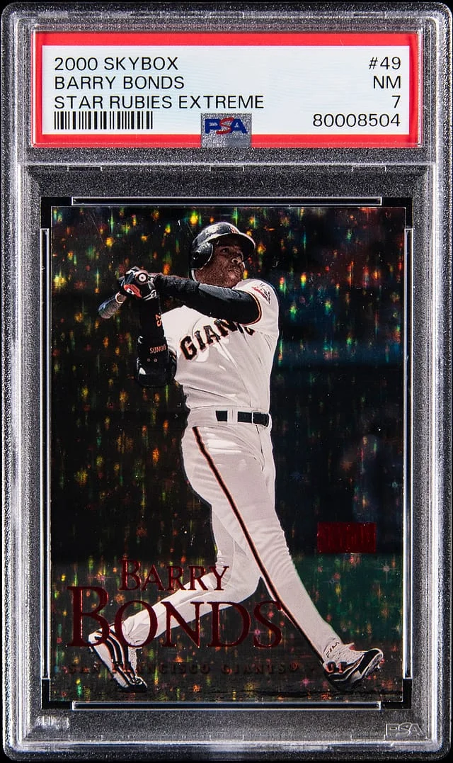 2000 SkyBox Barry Bonds Star Rubies Extreme #49SRE card image