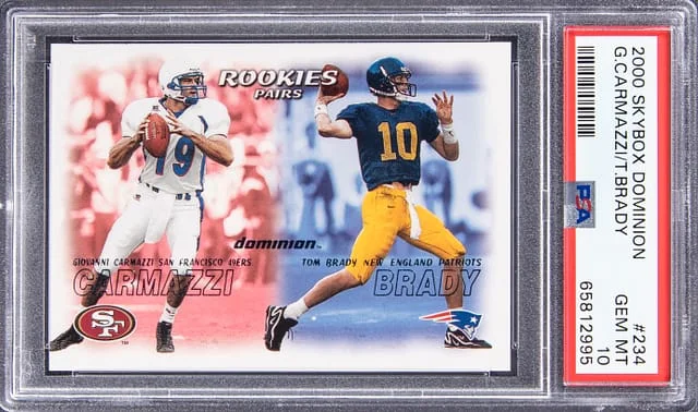 2000 SkyBox Dominion Tom Brady/Giovanni Carmazzi #234 card image