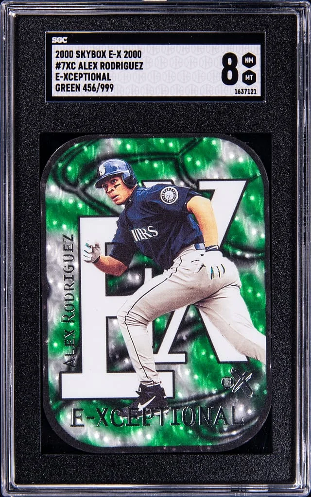 2000 SkyBox E-X 2000 Alex Rodriguez E-Xceptional Green #7XC card image