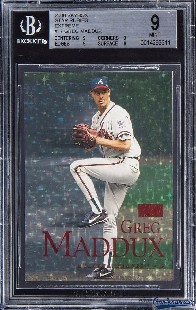 2000 SkyBox Greg Maddux Star Rubies Extreme #17SRE card image