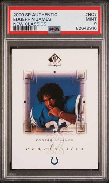 2000 SP Authentic Edgerrin James New Classics #NC7 card image