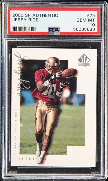 2000 SP Authentic Jerry Rice #75 card image