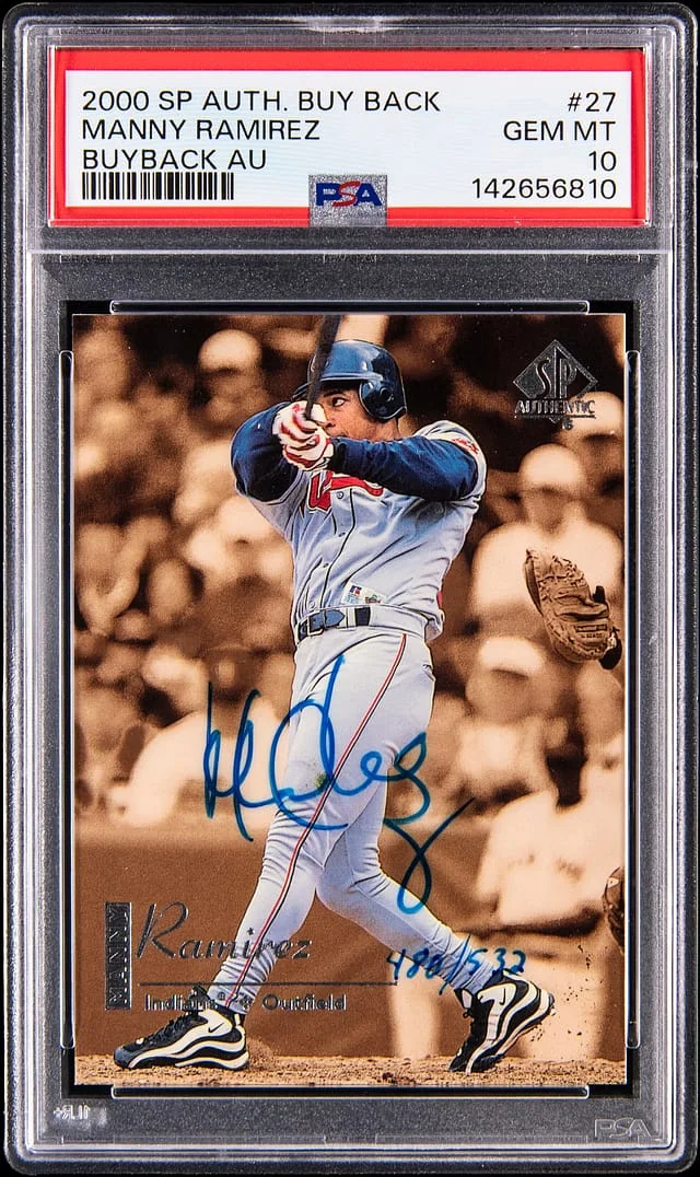 2000 SP Authentic Manny Ramirez Buy Back Autographs #27 card image