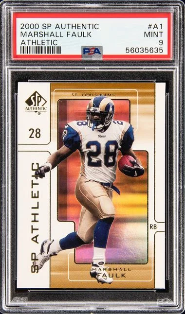 2000 SP Authentic Marshall Faulk Athletic Athletic #A1 card image