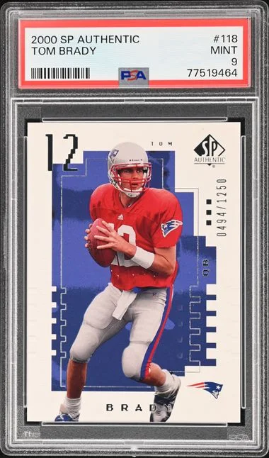 2000 SP Authentic Tom Brady #118 card image