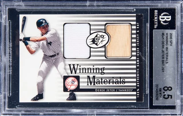 2000 SPx Derek Jeter Dual Winning Materials #DJ1 card image