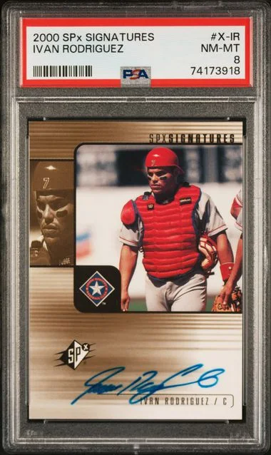 2000 SPx Ivan Rodriguez Signature #X-IR card image