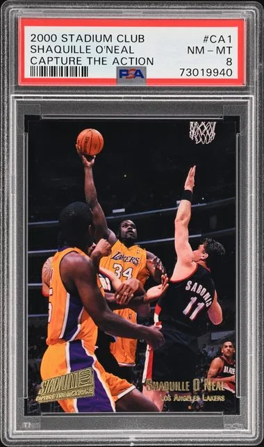 2000 Stadium Club Shaquille O'Neal Capture The Action #CA1 card image