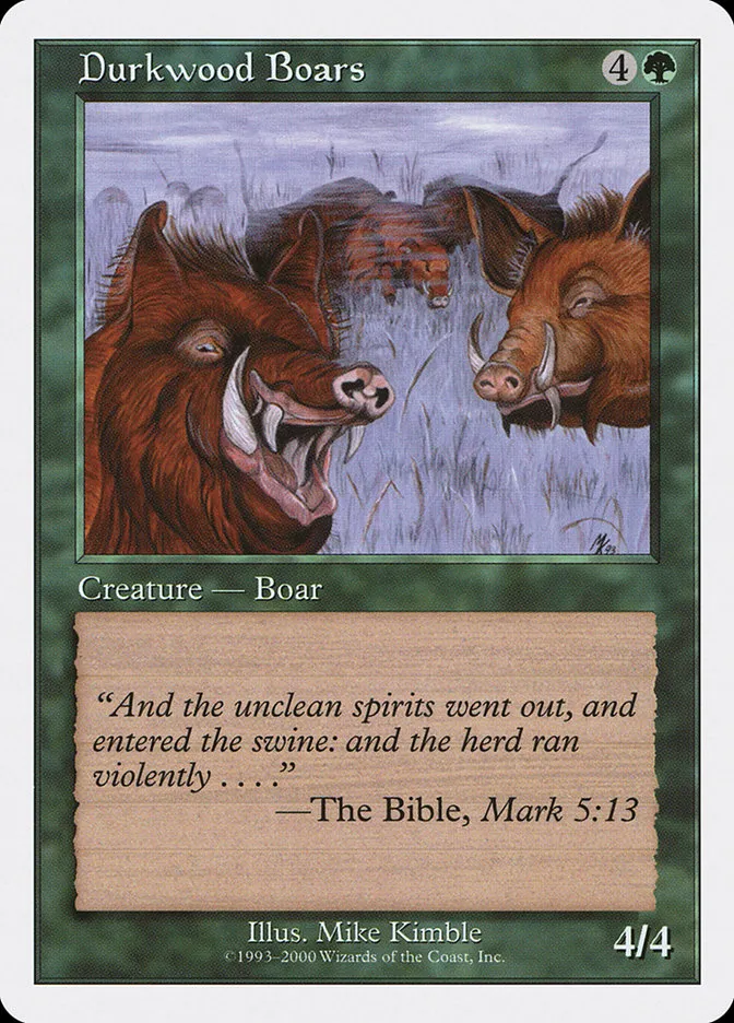2000 Starter 2000 Durkwood Boars common #38 unlisted card image