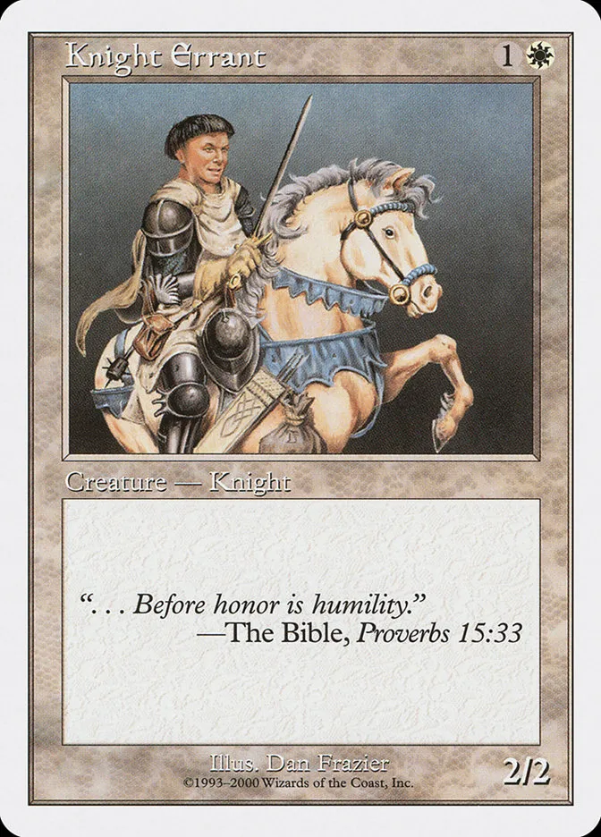 2000 Starter 2000 Knight Errant common #7 unlisted card image