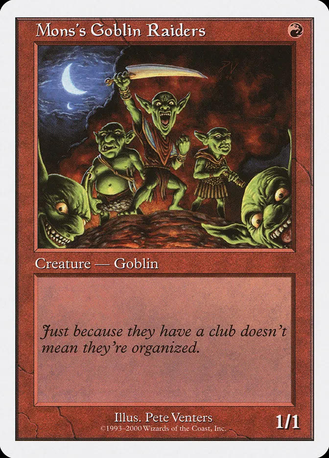 2000 Starter 2000 Mons's Goblin Raiders common #32 unlisted card image
