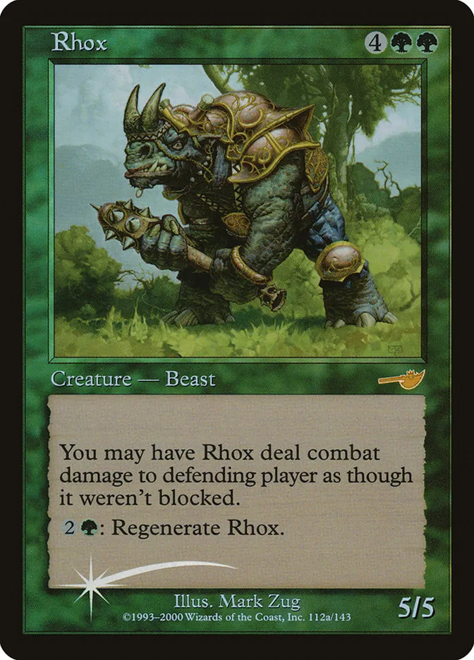 2000 Starter 2000 Rhox rare #43 unlisted card image
