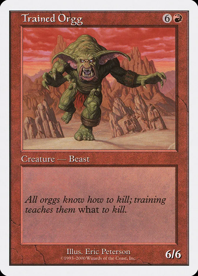 2000 Starter 2000 Trained Orgg rare #37 unlisted card image