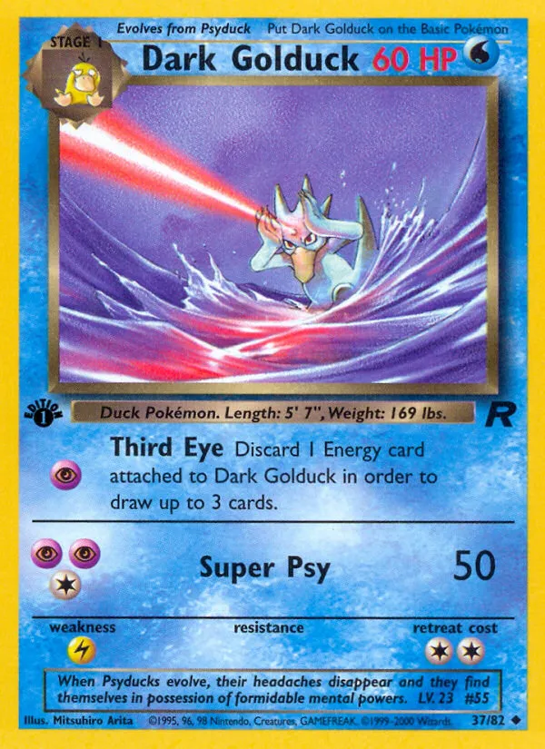 2000 Team Rocket Dark Golduck Uncommon #37/82 Uncommon card image