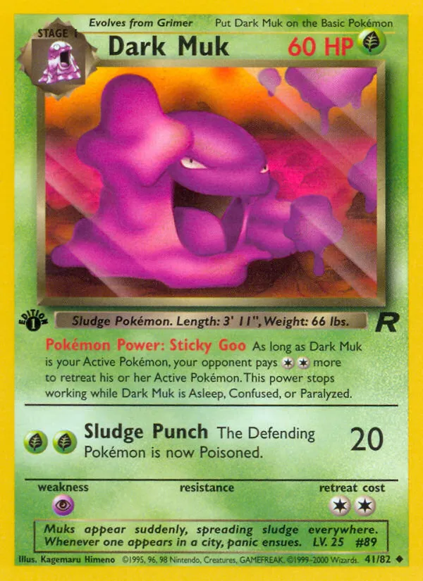 2000 Team Rocket Dark Muk Uncommon #41/82 Uncommon card image