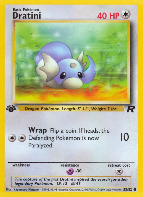2000 Team Rocket Dratini #53/82 Common card image