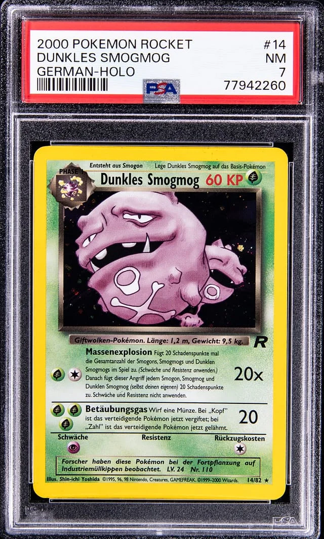 2000 Team Rocket Dunkles Smogmog German Rare Holofoil #14 card image