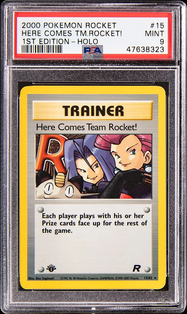 2000 Team Rocket Edition Holo Here Comes Team Rocket! #1st card image