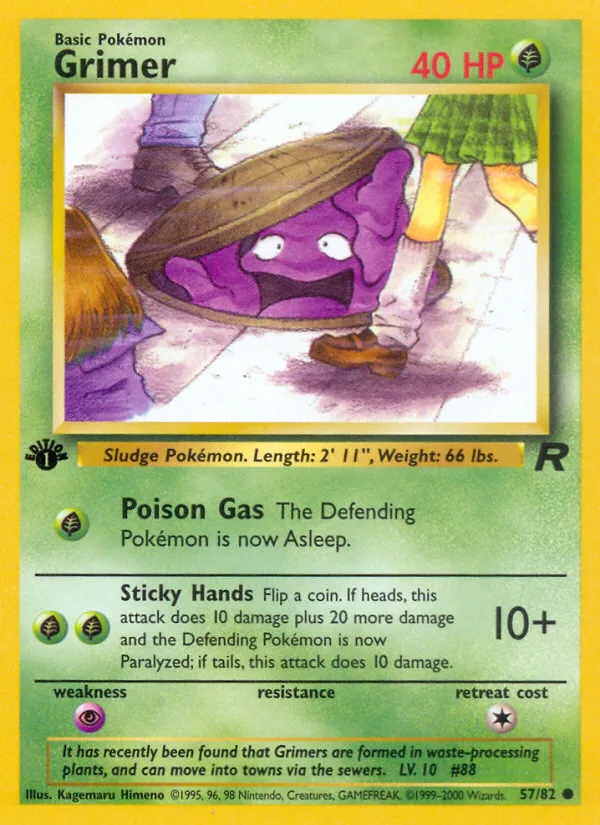 2000 Team Rocket Grimer Common #57/82 Common card image
