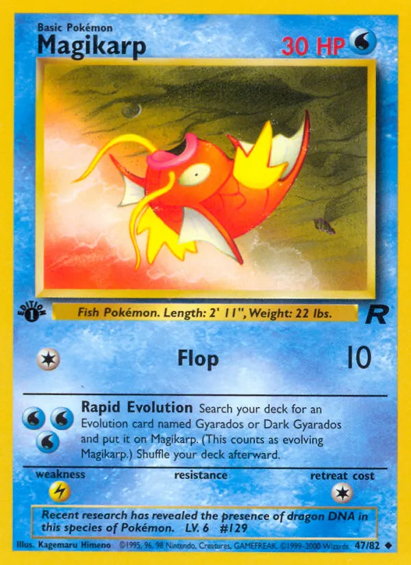 2000 Team Rocket Magikarp Uncommon #47/82 Uncommon card image