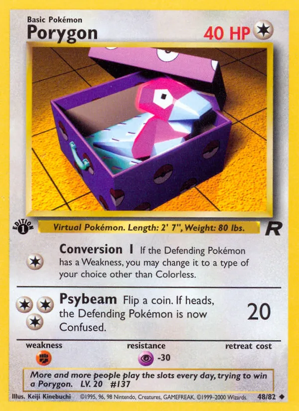 2000 Team Rocket Porygon Uncommon #48/82 Uncommon card image