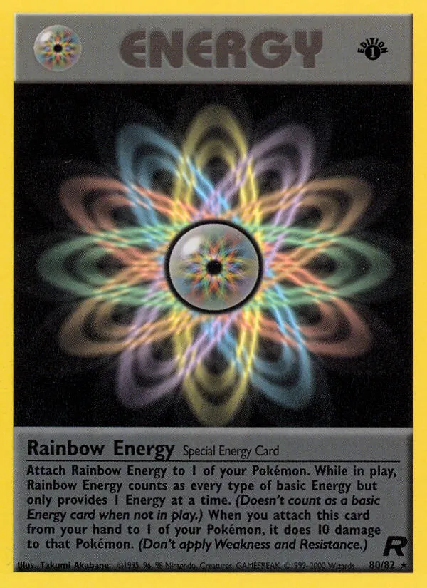 2000 Team Rocket Rainbow Energy #80/82 Rare card image
