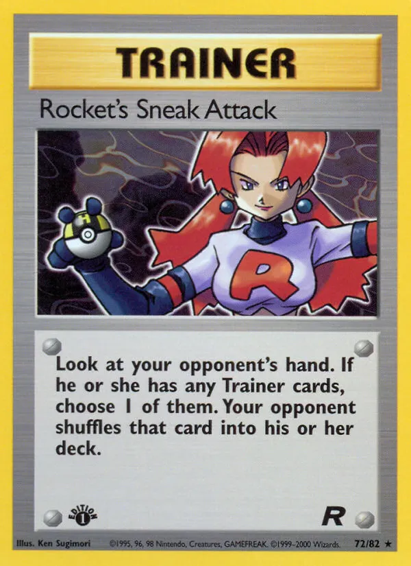 2000 Team Rocket Rocket's Sneak Attack #72/82 Rare card image