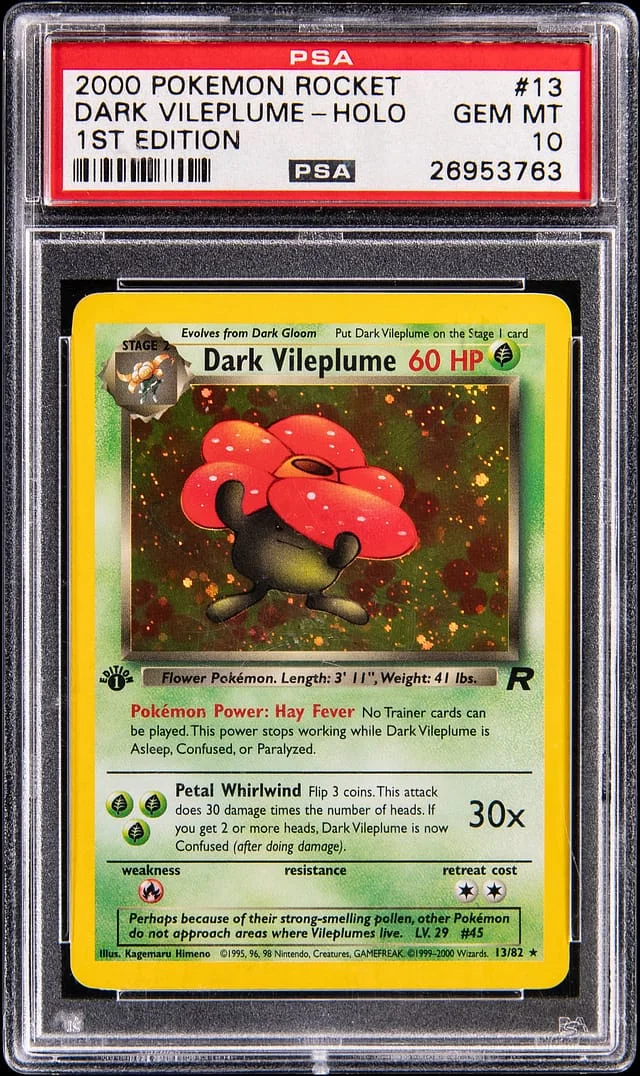 2000 Team Rocket Vileplume 1st Edition Holo #6 card image