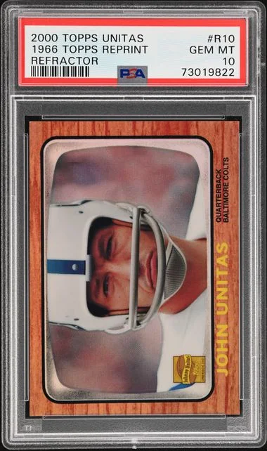 2000 Topps 1966 Topps Reprint Unitas Reprint Refractor #R10 card image