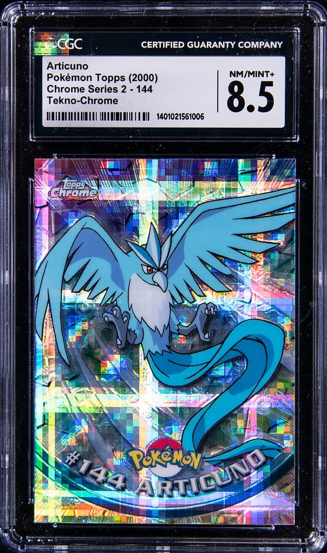 2000 Topps Articuno Pokemon Chrome Series 2 Tekno-Chrome #144 card image