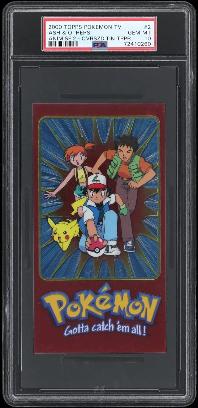 2000 Topps Ash & Others Pokemon TV Animated Series 2 Oversized Tin Topper #2 card image