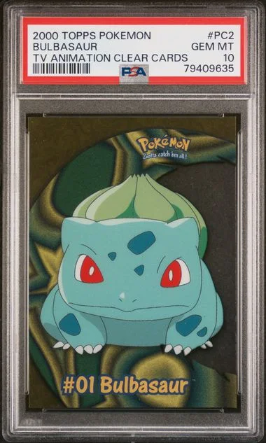 2000 Topps Bulbasaur Pokemon Tv Animation Clear Cards #PC2 card image