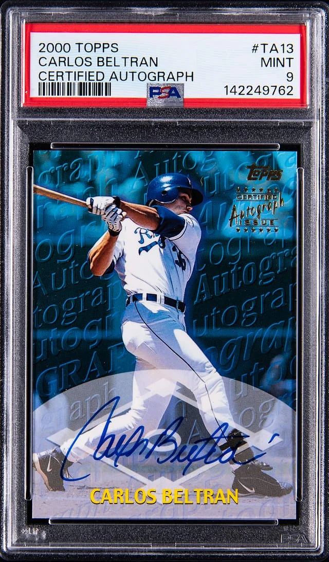 2000 Topps Carlos Beltran Certified Autograph #TA13 card image