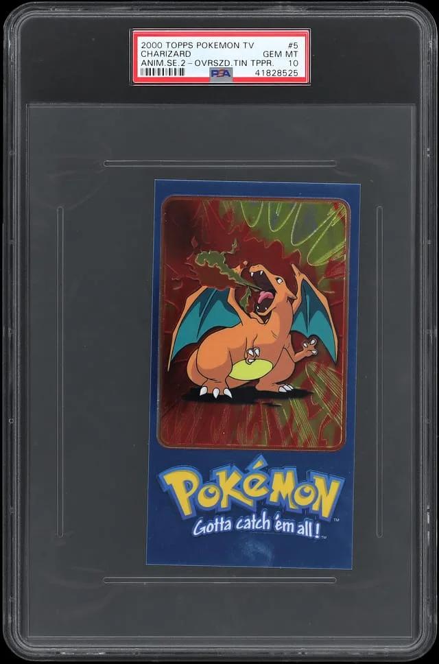 2000 Topps Charizard Pokemon Tv Animation Series 2 Oversized Tin Topper #5 card image