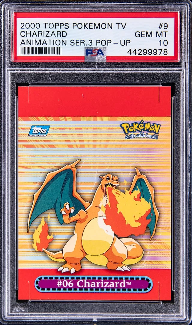 2000 Topps Charizard Pokemon TV Animation Series 3 Pop Up #9 card image