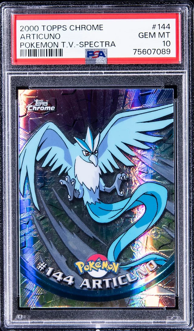 2000 Topps Chrome Articuno Pokemon T.V. Spectra #144 card image