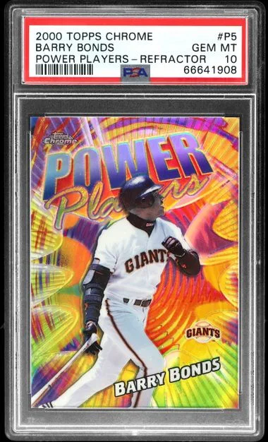 2000 Topps Chrome Barry Bonds Power Players Refractor #P5 card image