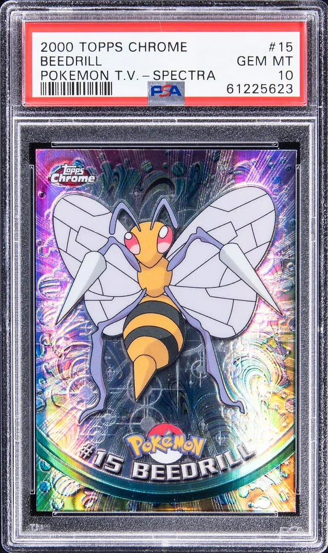 2000 Topps Chrome Beedrill Pokemon T.V. #15 card image