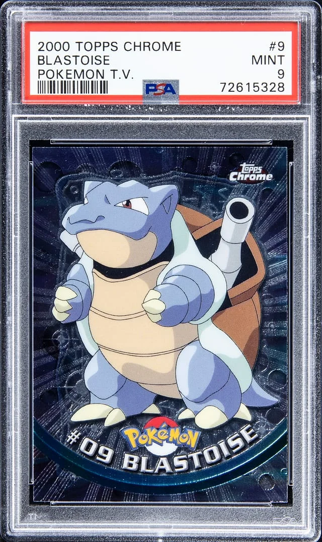 2000 Topps Chrome Blastoise Pokemon TV #9 card image