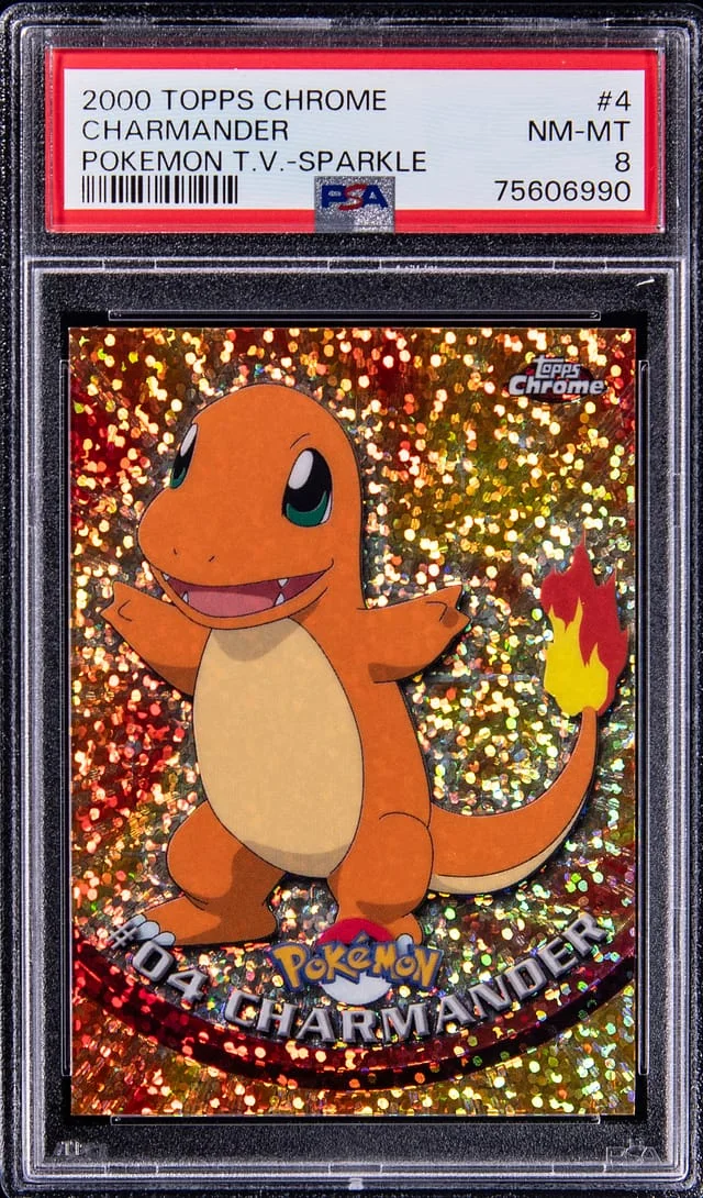 2000 Topps Chrome Charmander Pokemon T.V. Sparkle #4 card image