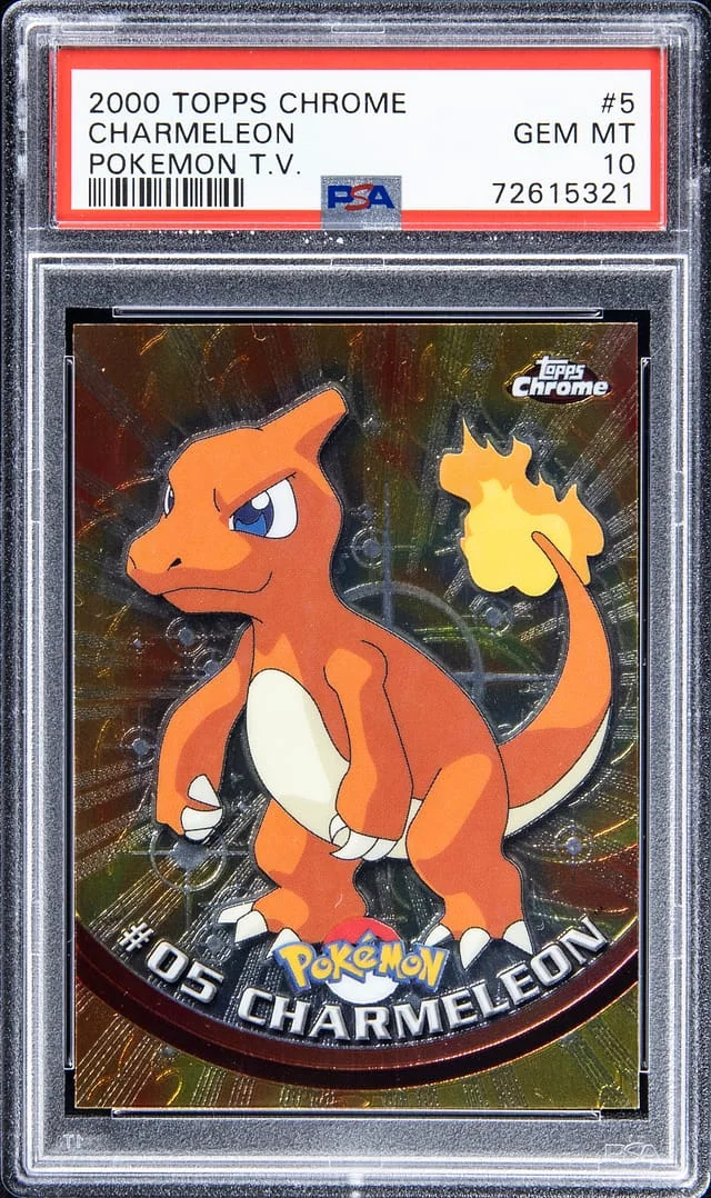 2000 Topps Chrome Charmeleon Pokemon T.V. Spectra #5 card image