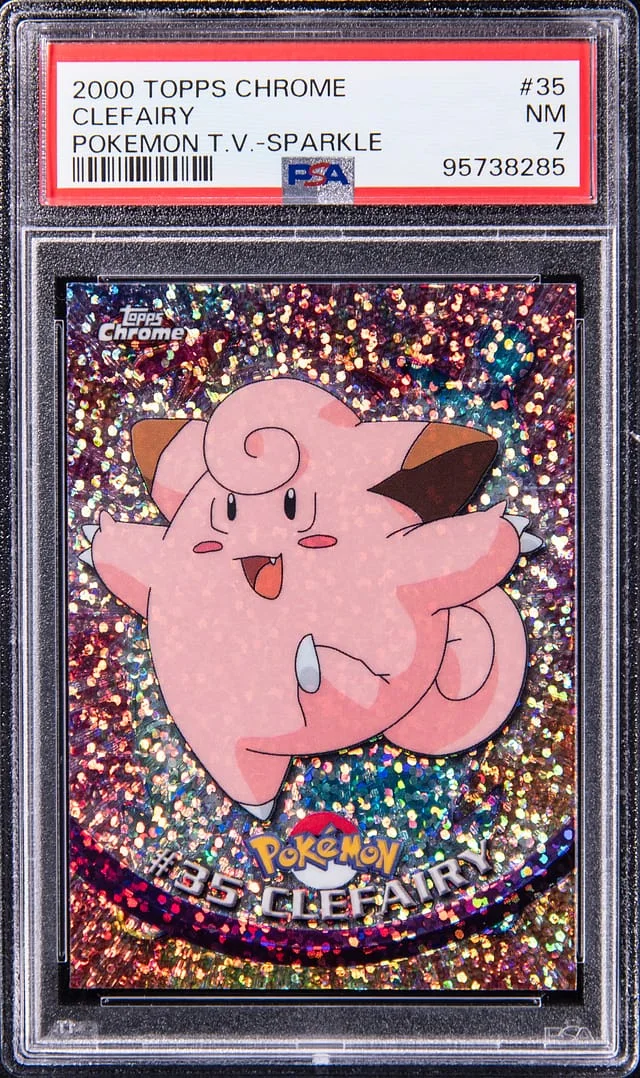 2000 Topps Chrome Clefairy Pokemon T.V. Sparkle #35 card image