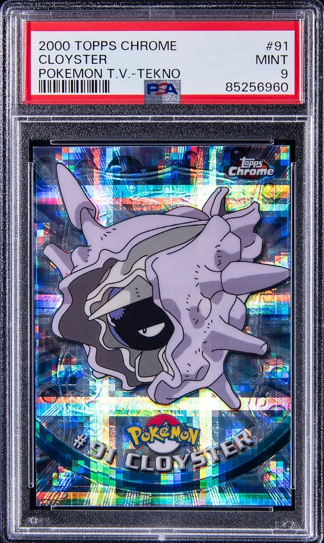 2000 Topps Chrome Cloyster Pokemon T.V. Series 2 Tekno #91 card image