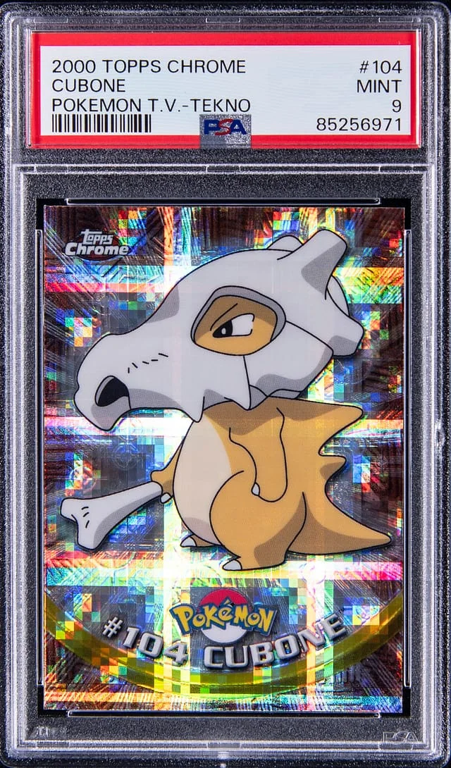 2000 Topps Chrome Cubone Pokemon T.V. Series 2 Tekno #104 card image