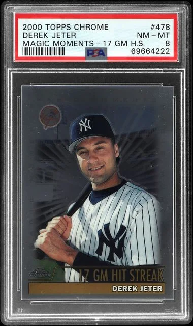 2000 Topps Chrome Derek Jeter Magic Moments 17 Game Hit Streak #478 card image