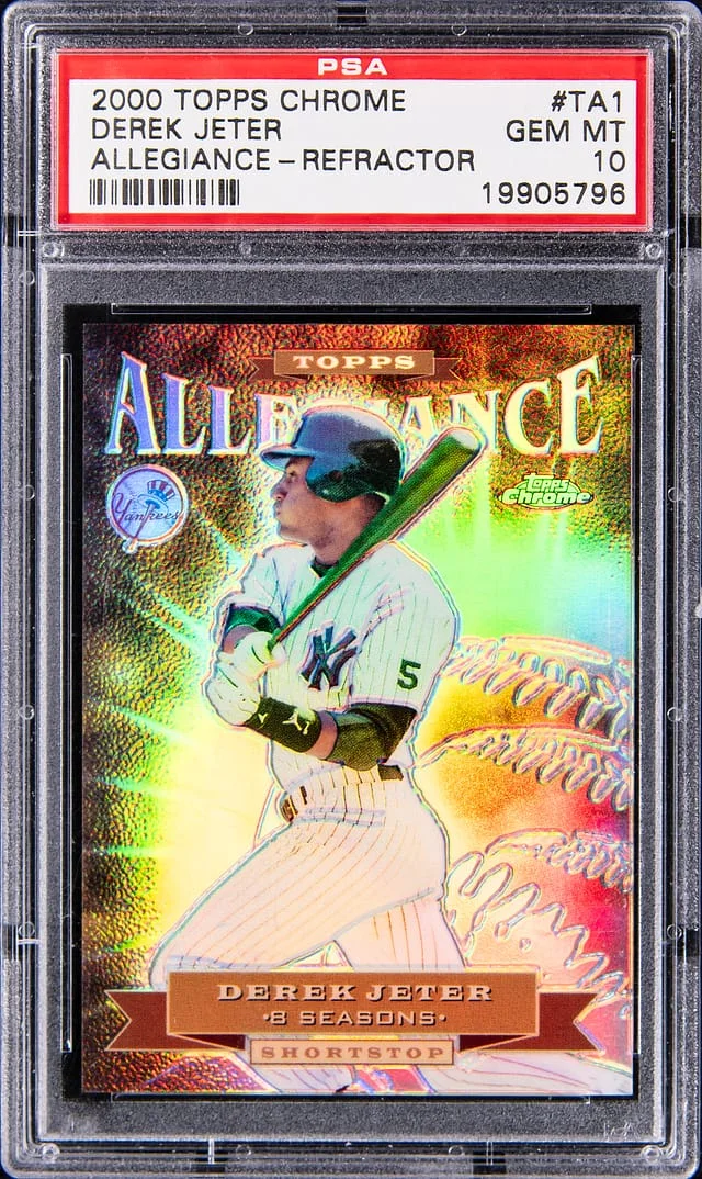 2000 Topps Chrome Derek Jeter Allegiance Refractor #TA1 card image