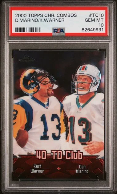 2000 Topps Chrome D.Marino/K.Warner Combos #TC10 card image