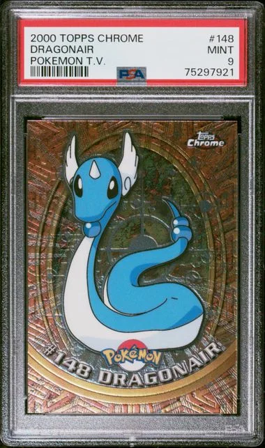 2000 Topps Chrome Dragonair Pokemon T.V. #148 card image