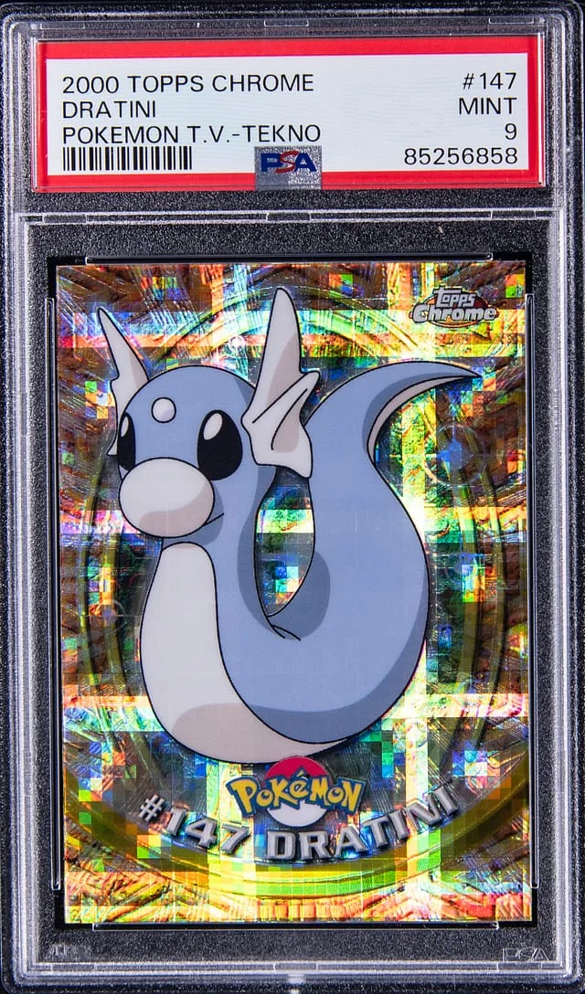 2000 Topps Chrome Dratini Pokemon Series 2 Tekno #147 card image