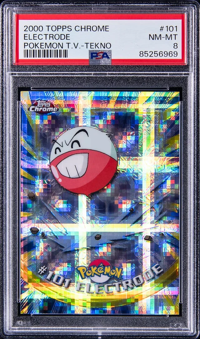 2000 Topps Chrome Electrode Pokemon T.V. Series 2 Tekno #101 card image